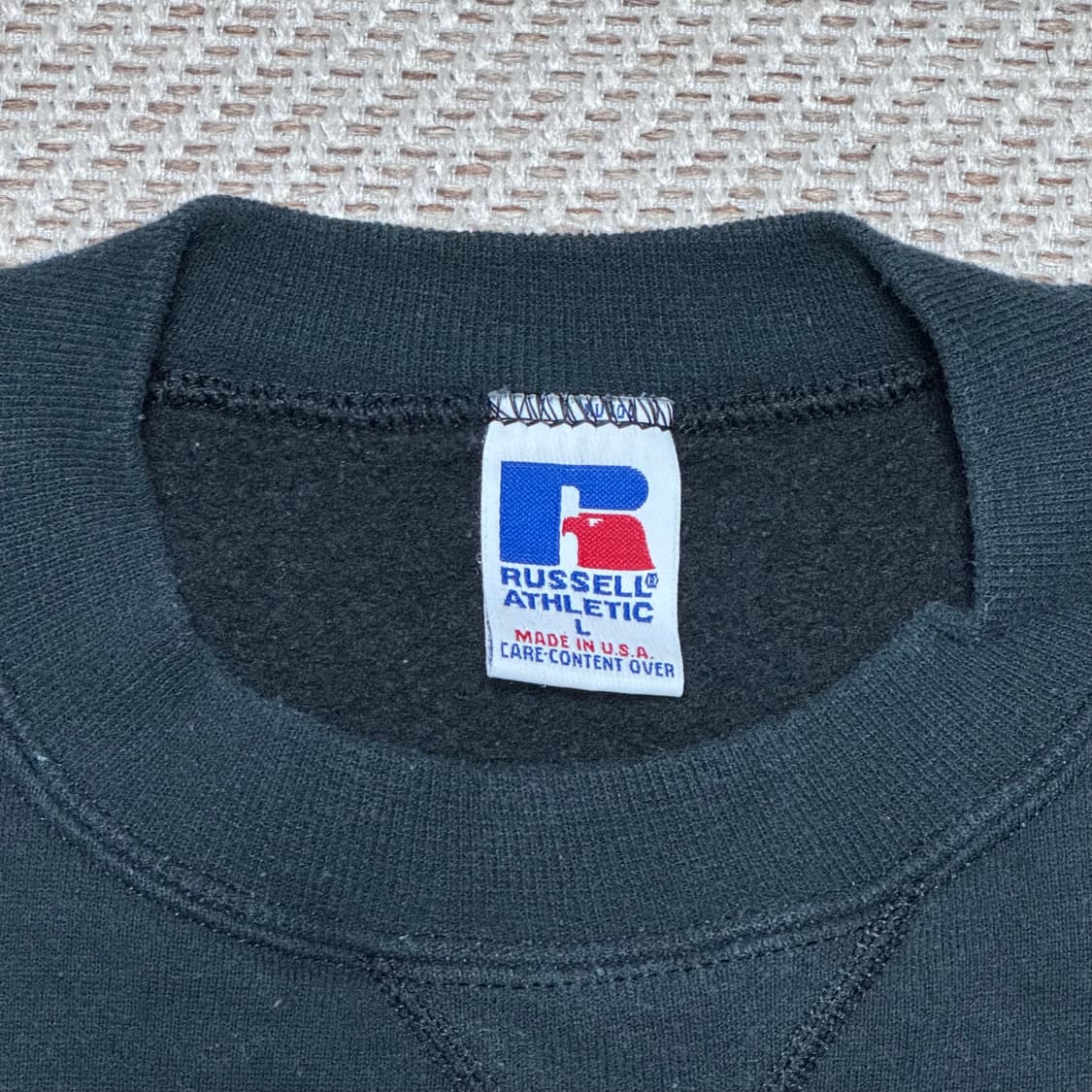 (L) 90s 빈티지 러셀 애슬레틱 블랙 맨투맨 상품이미지2