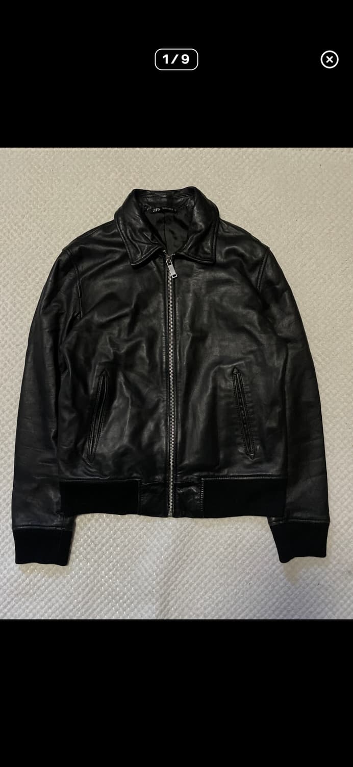 ZARA자라 램스킨 양가죽 레더 자켓 상품이미지1