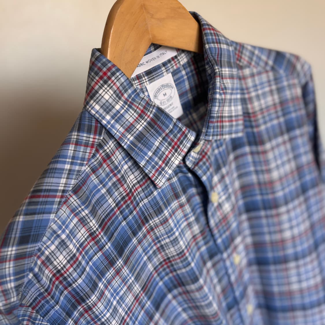 브룩스 브라더스 리젠트 체크 셔츠 M 이태리 수입 원단 상품이미지6