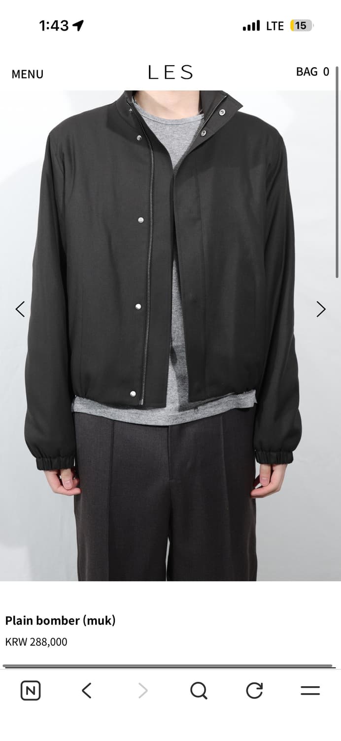 les 플레인 봄버 상품이미지1