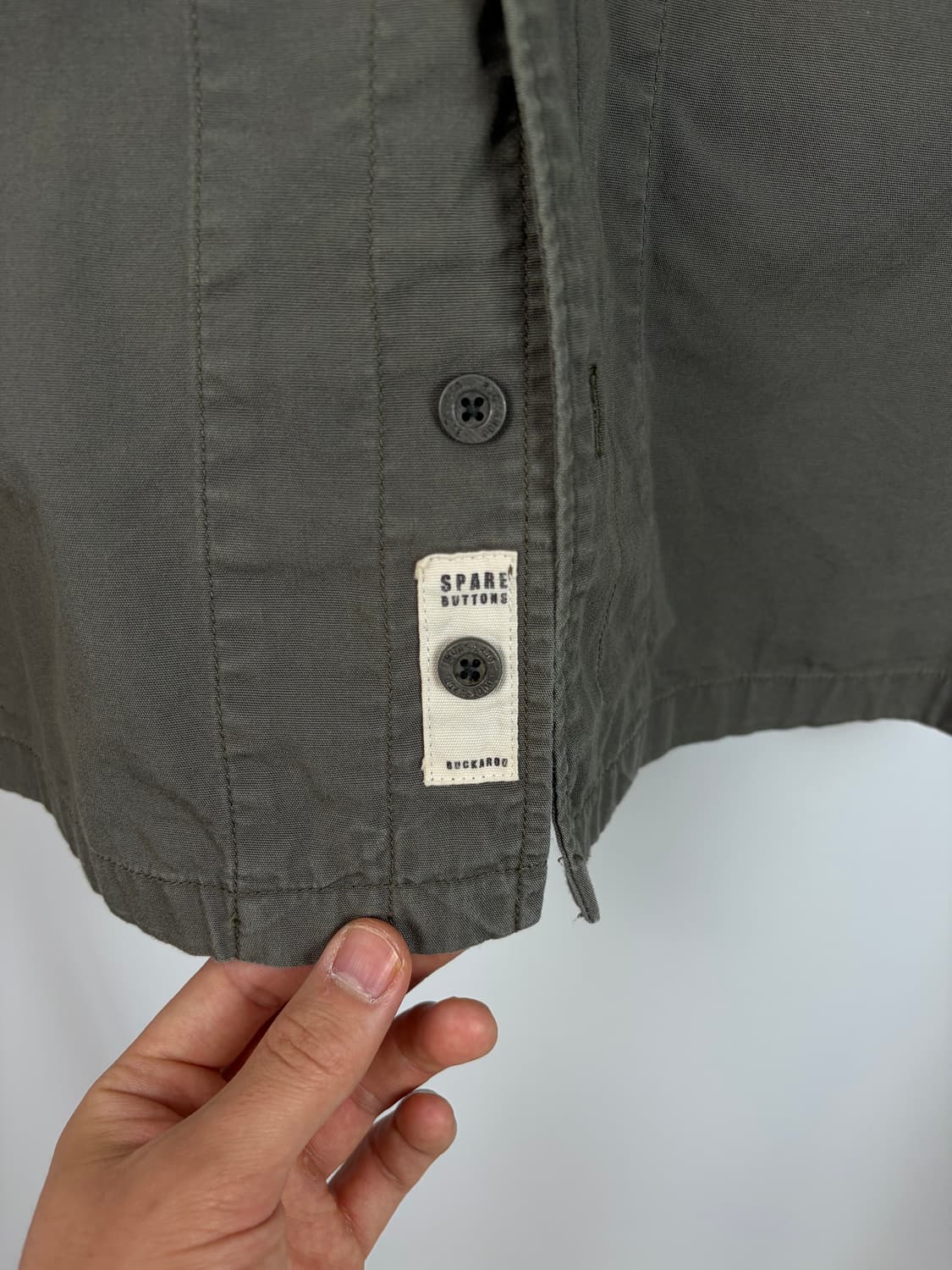 a448) 버커루 Y2K 밀리터리 반팔셔츠 상품이미지4
