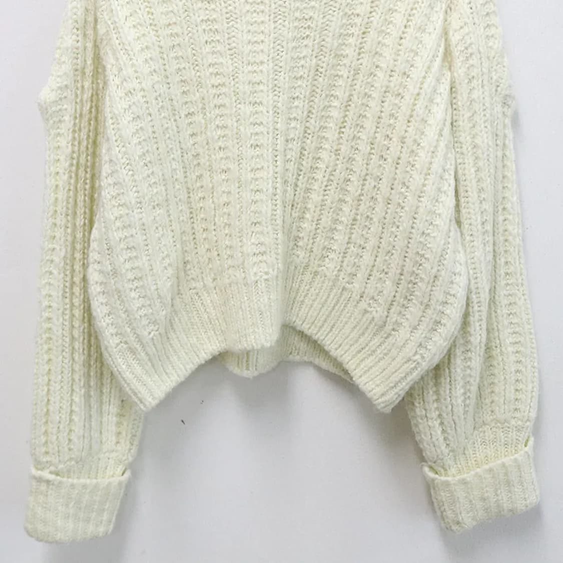 SNIDEL 오프숄더 아이보리 울혼방 니트 60365 상품이미지4