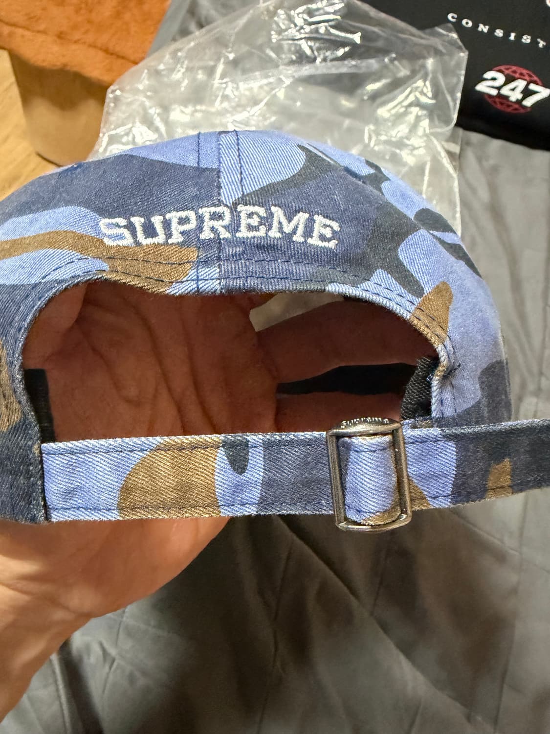 슈프림 S 로고 6-패널 블루 카모 - 25SS 상품이미지3