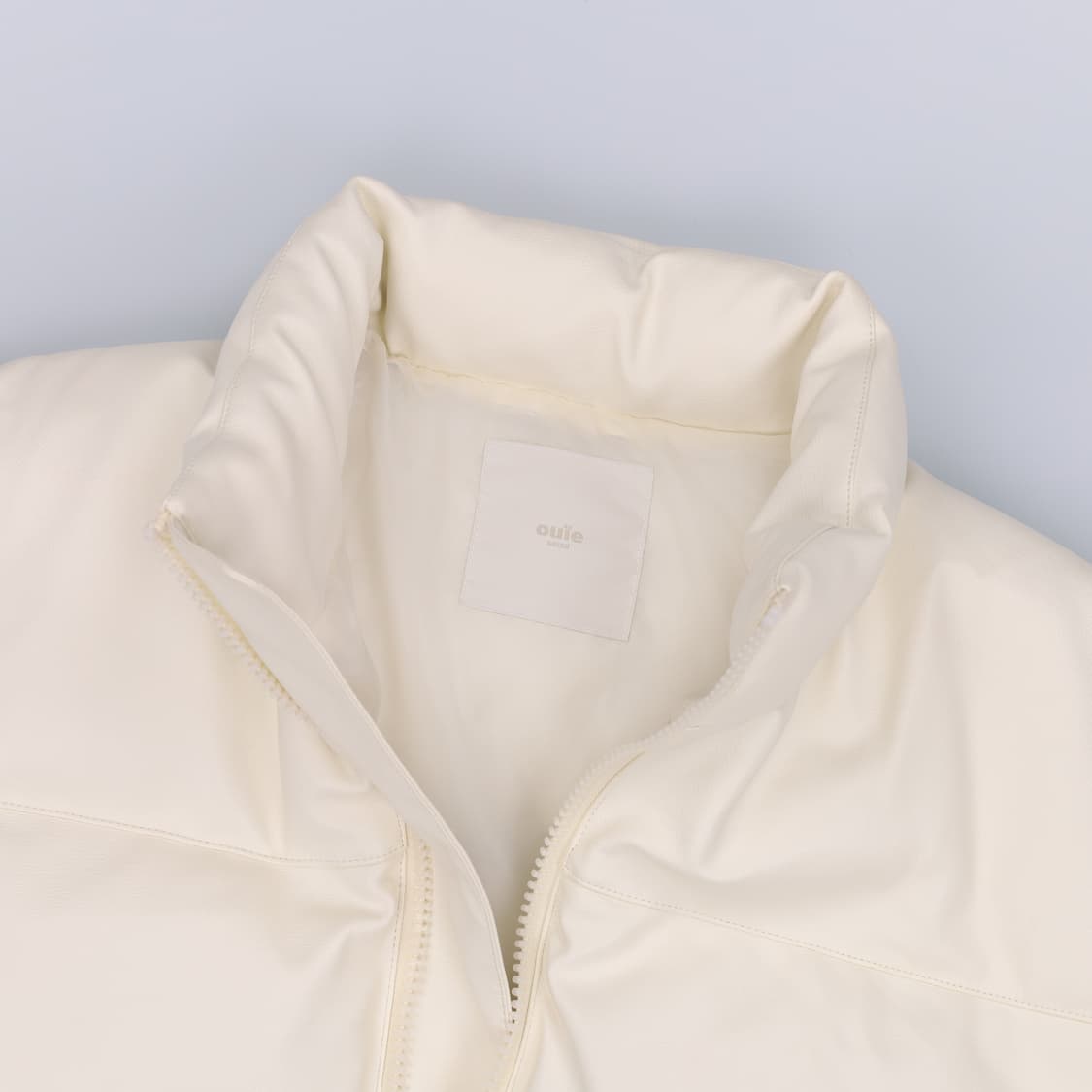 [F] 우이 여성 레더 덕다운 숏패딩 점퍼 0107H2 상품이미지5