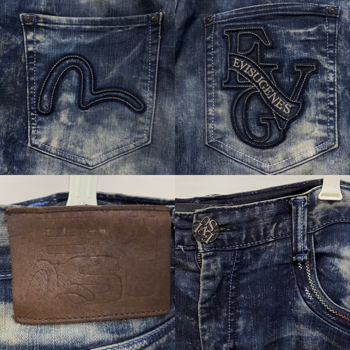 에비수 백로고 돌청 워싱 데님 팬츠 상품이미지3