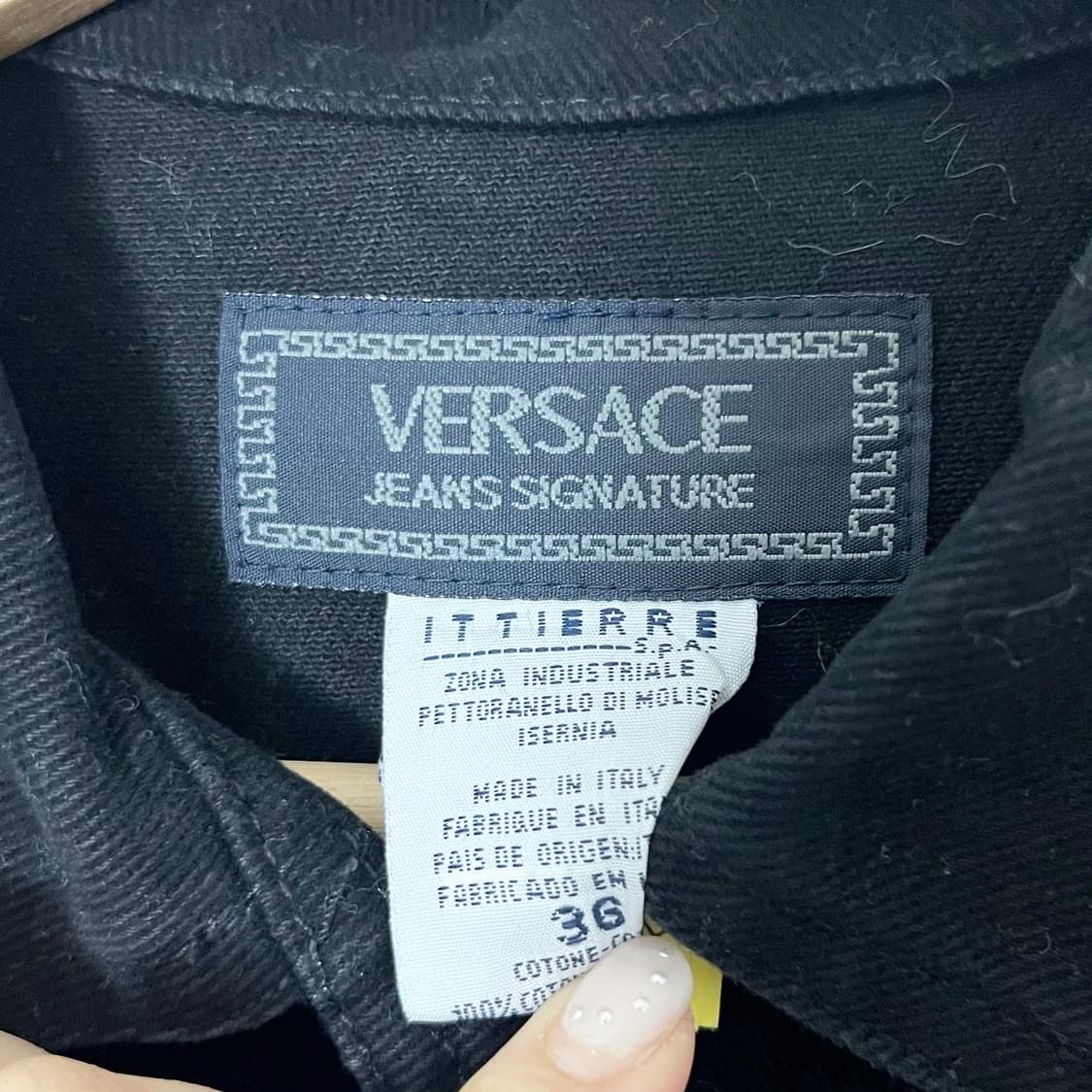 베르사체 블랙 백빅로고 트러커 자켓 상품이미지6