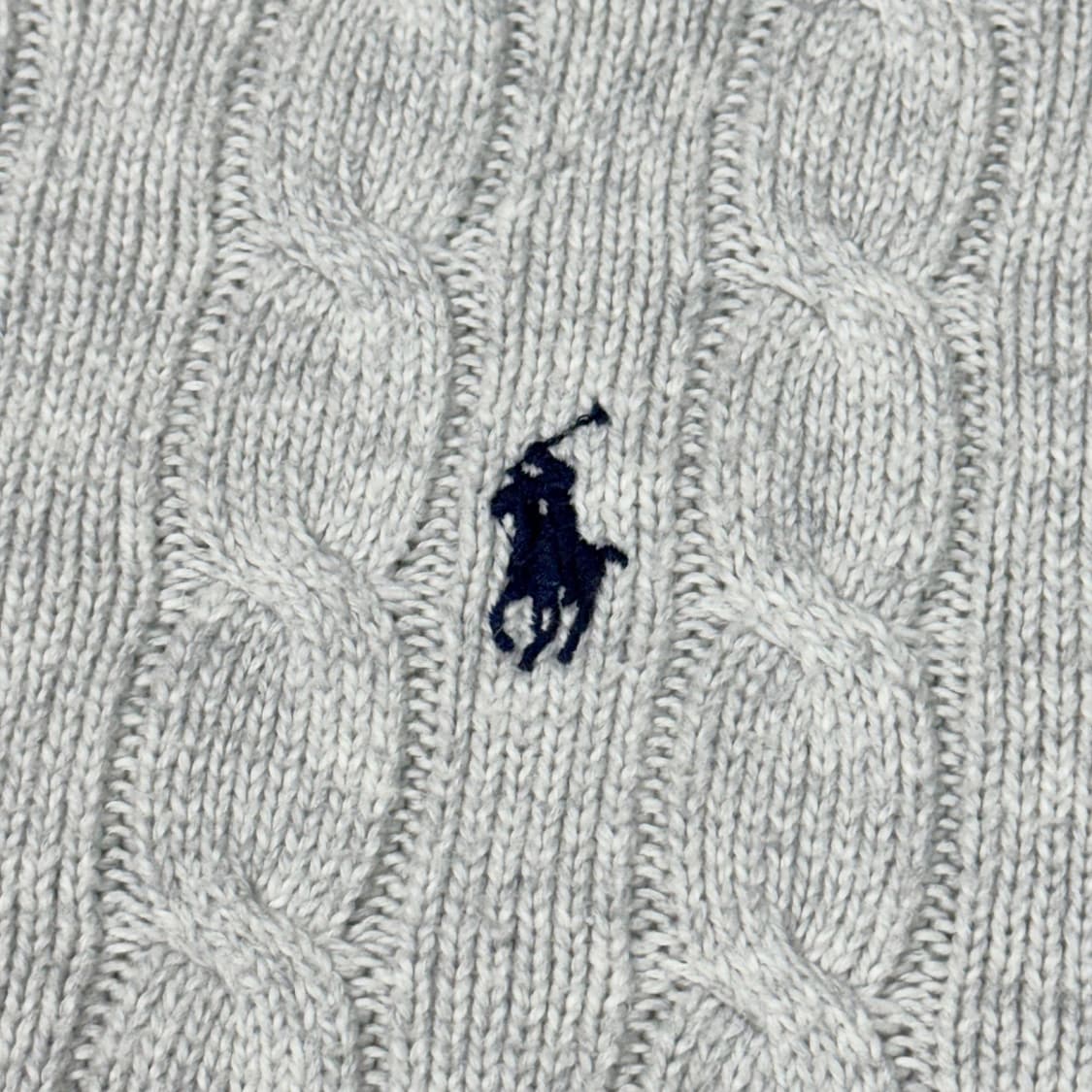 (L) 폴로 랄프로렌 신형라벨 케이블 니트 라이트 그레이 상품이미지3