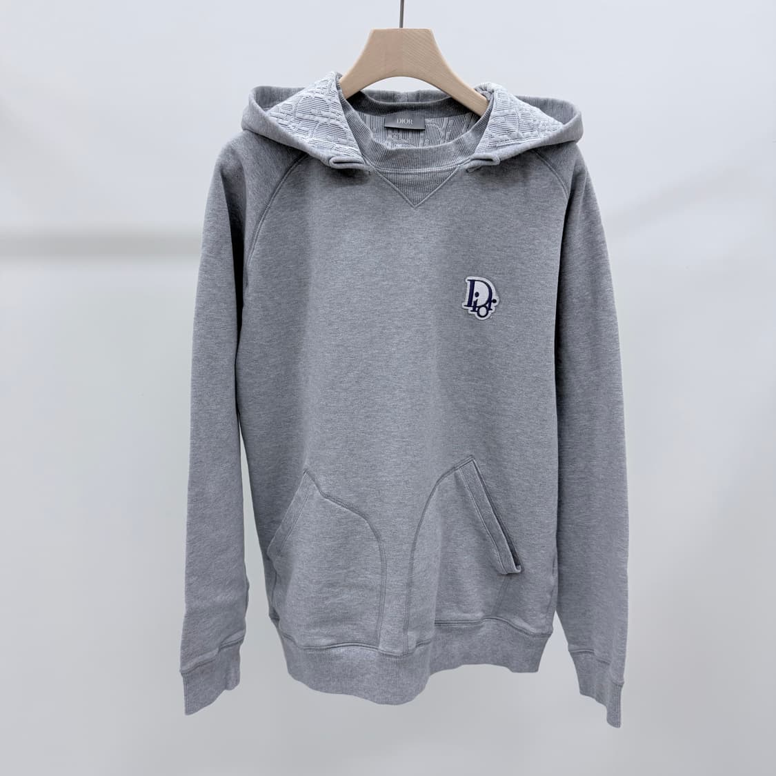 [S+급/2XL] 디올 오블리크 스웻셔츠 믹스 후드티 그레이 상품이미지1