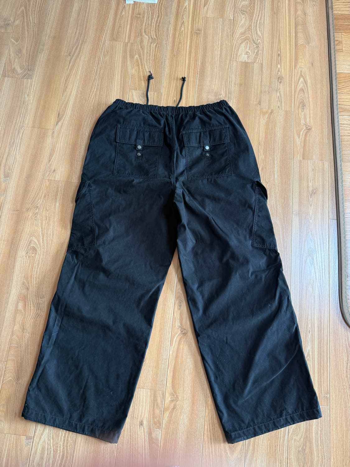 [L]인사일런스 워시드 플라이트 카고 팬츠 블랙 상품이미지3