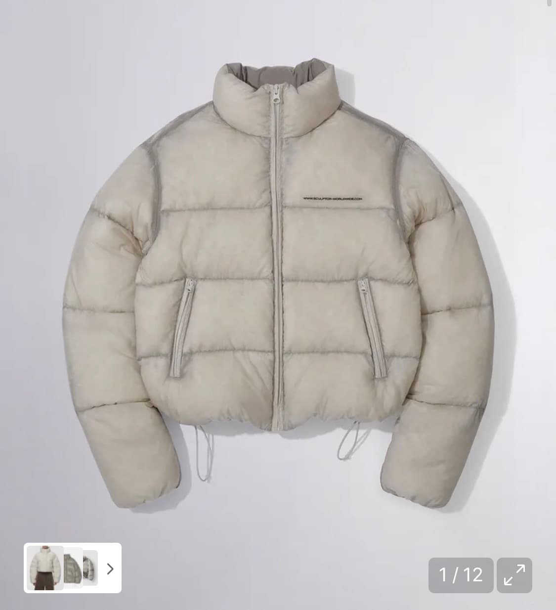 스컬프터 숏패딩 M 104 sheer 상품이미지1
