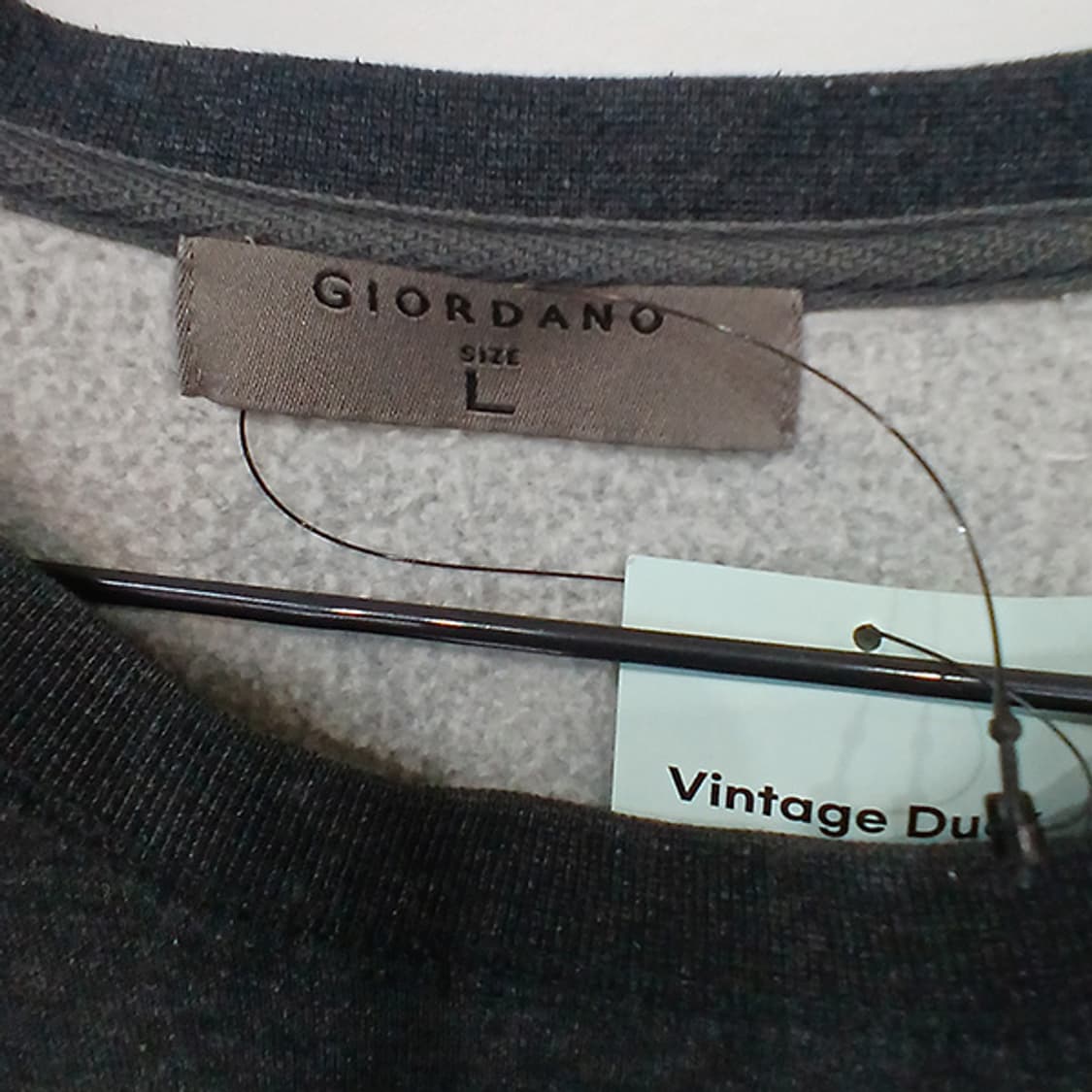 지오다노 차콜그레이 기모 맨투맨 상의 77 상품이미지3