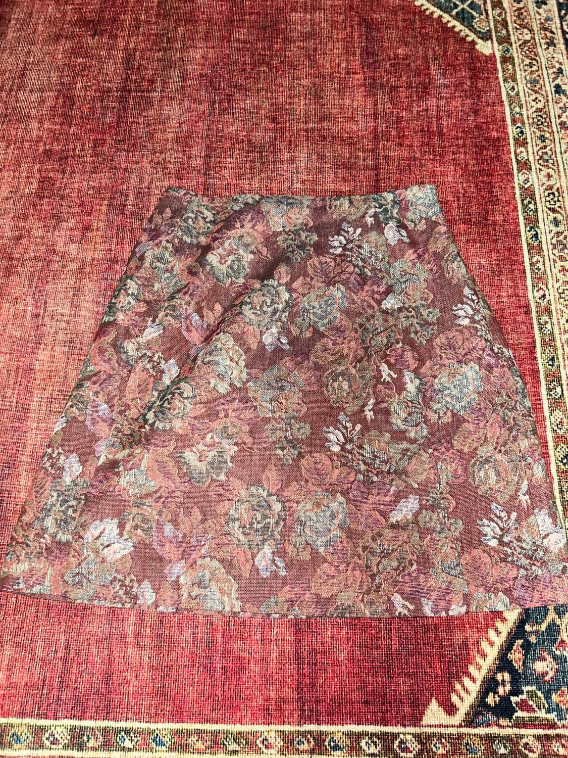 빈티지 플라워 자카드 스커트 상품이미지1