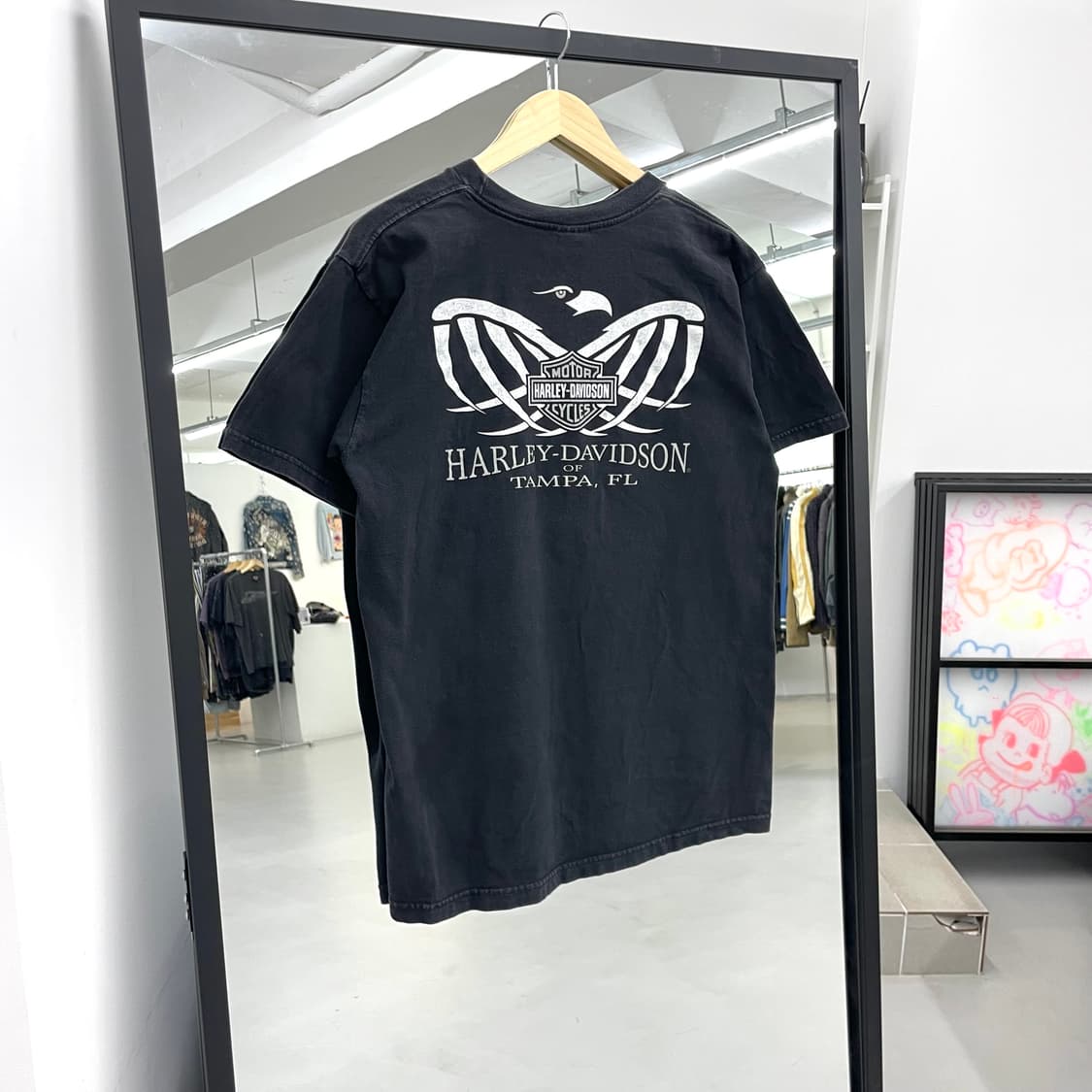 할리데이비슨 00s 라이트닝 번개 페이딩 빈티지 반팔 티셔츠 상품이미지6