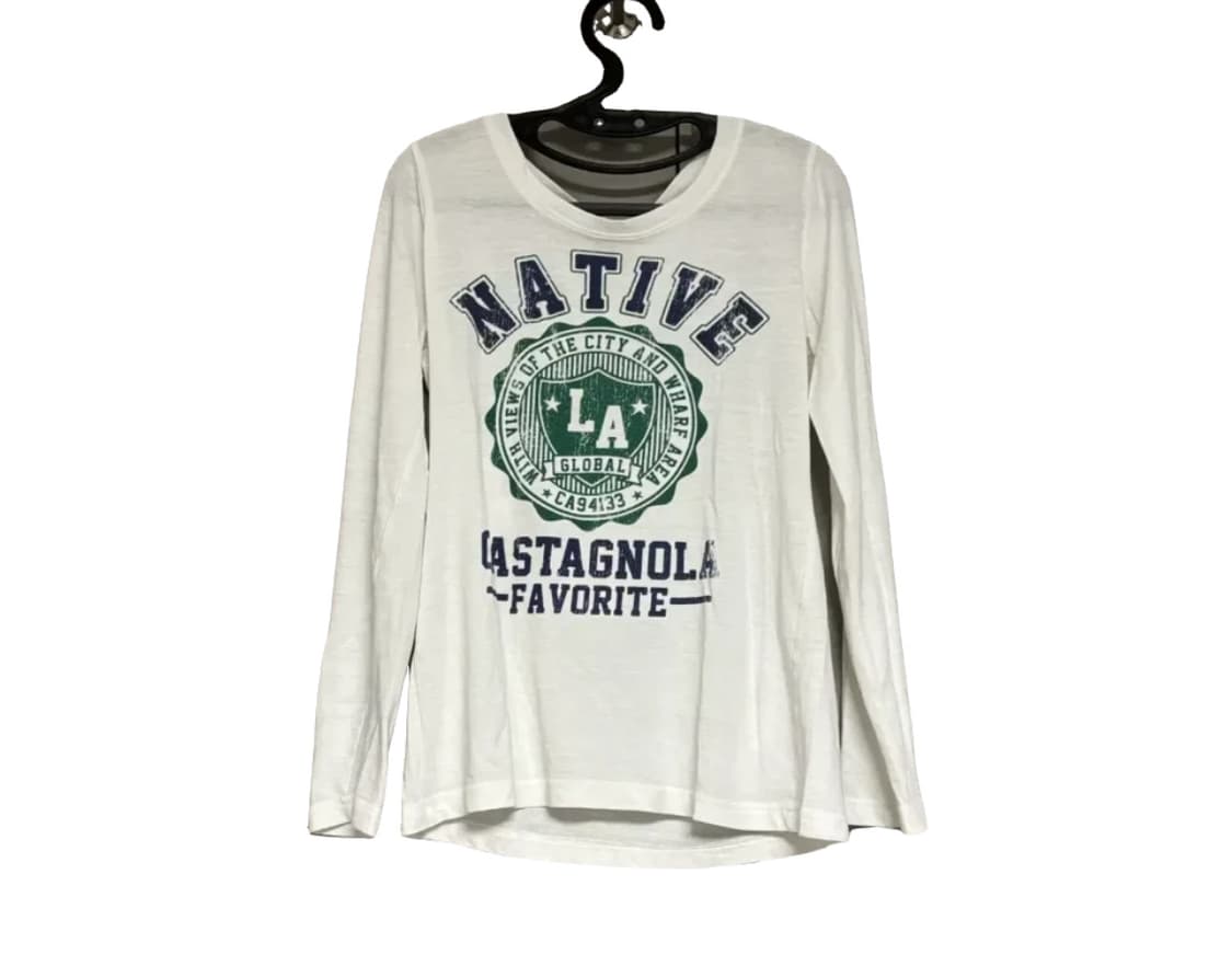 y2k 흰색 긴팔티 상품이미지1