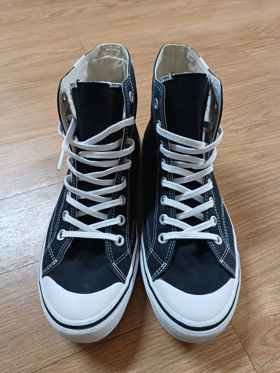 반스 블랙 캔버스 하이탑 270 vans 컨버스 척 275 상품이미지4