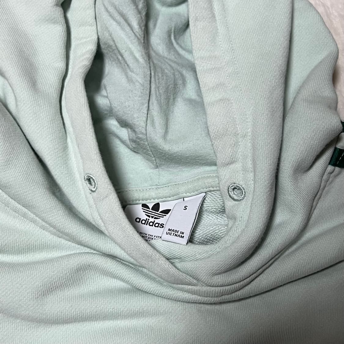 아디다스 크롭 후드티 민트그린 S 상품이미지4