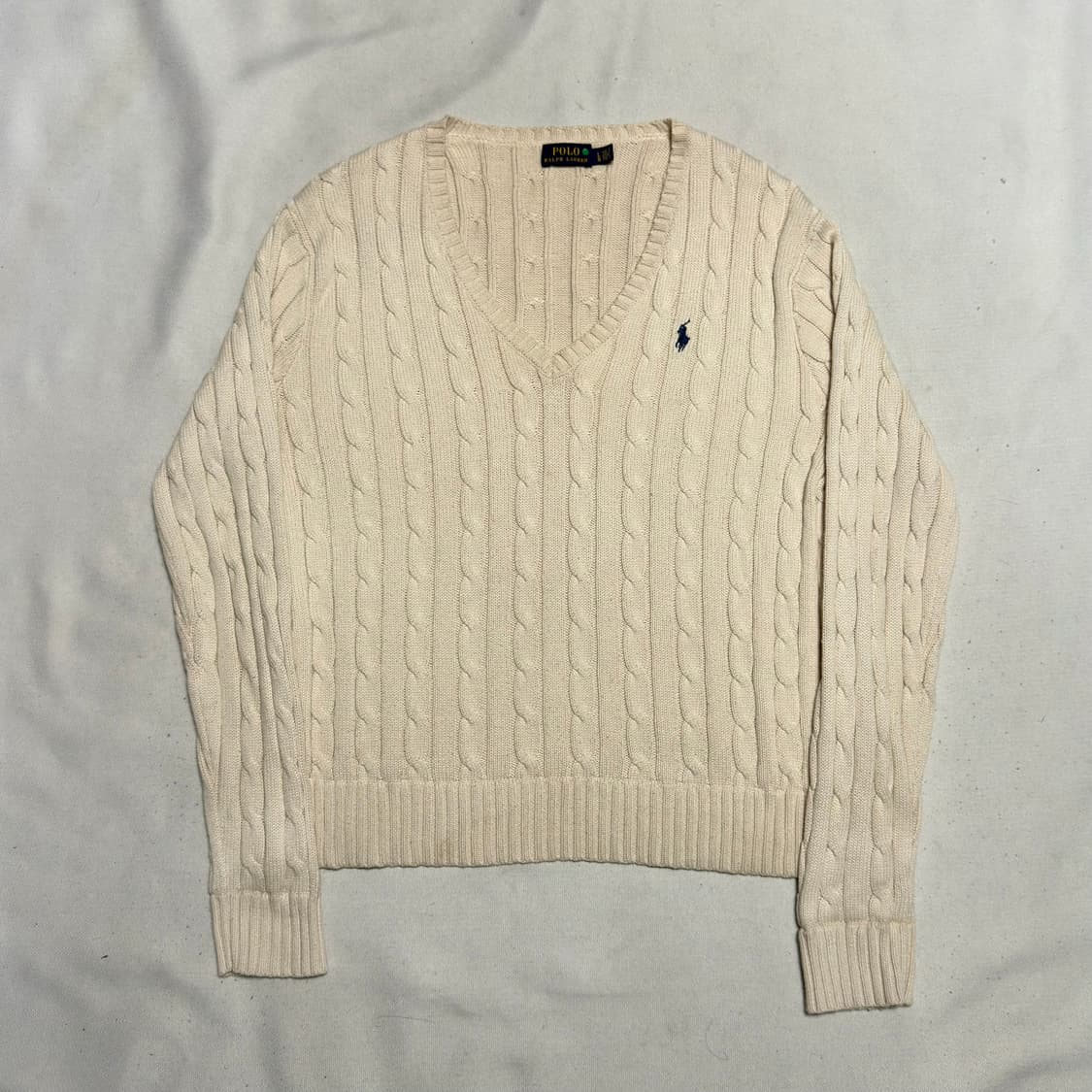 L 폴로랄프로렌 브이넥 케이블 니트 상품이미지2