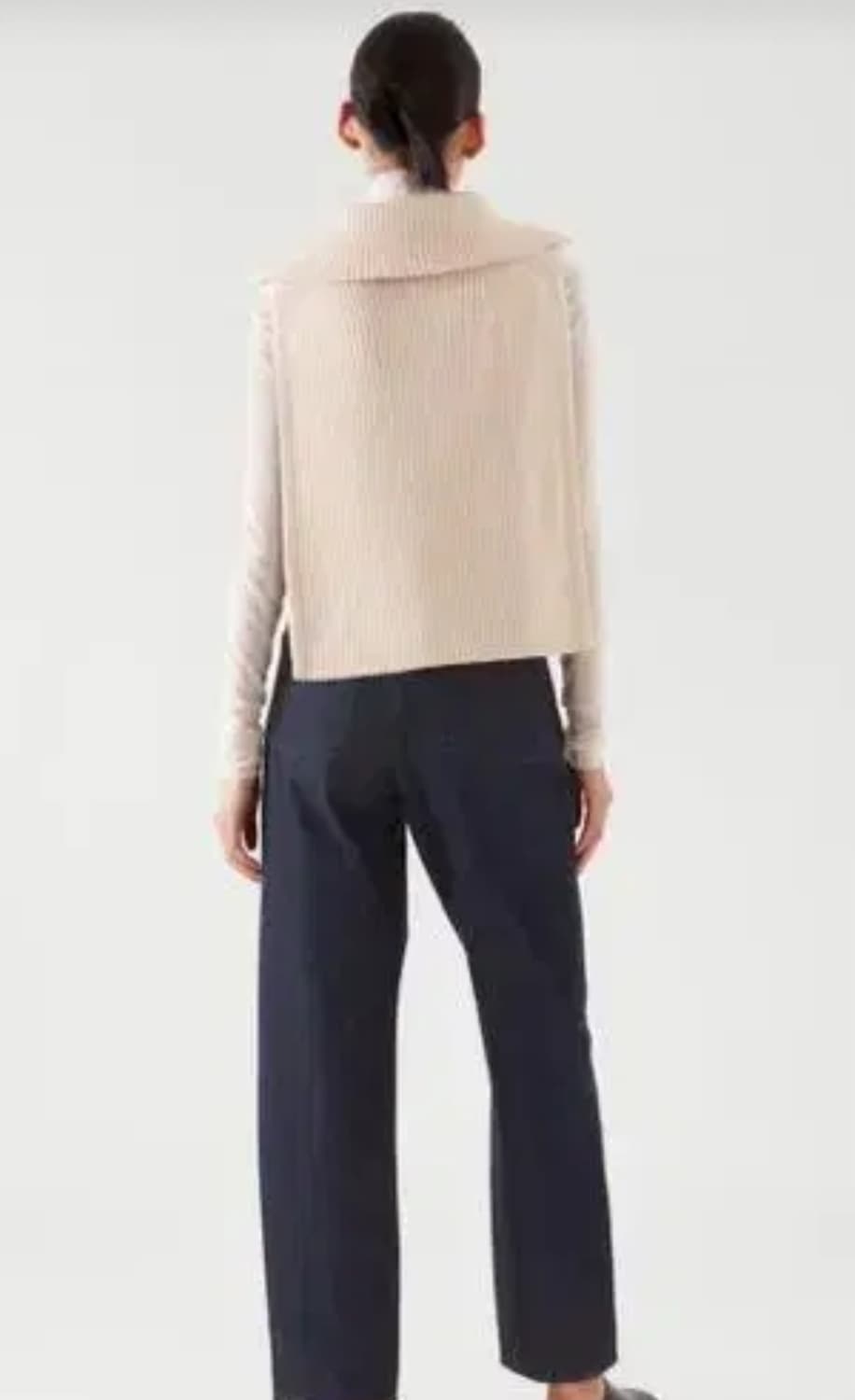 새상품) COS 빕 코스 하프집업 베스트 아이보리 상품이미지4