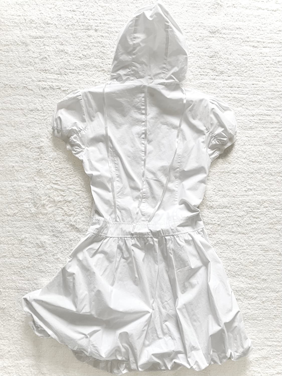 후드 러플 미니 드레스 상품이미지6