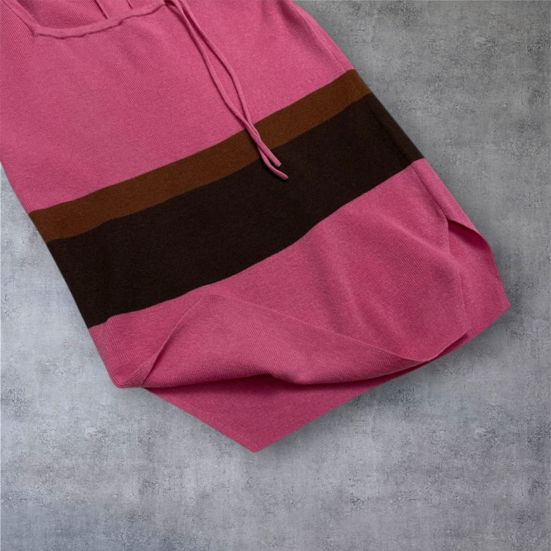 소니아 리키엘 Sonia rykiel 핑크 스퀘어넥  슬림핏 니트 M 상품이미지4