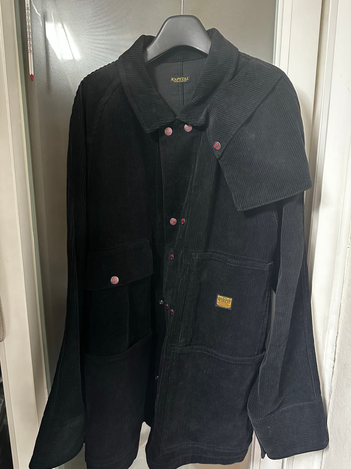 캐피탈 코듀로이 프로펠러자켓 블랙 상품이미지1