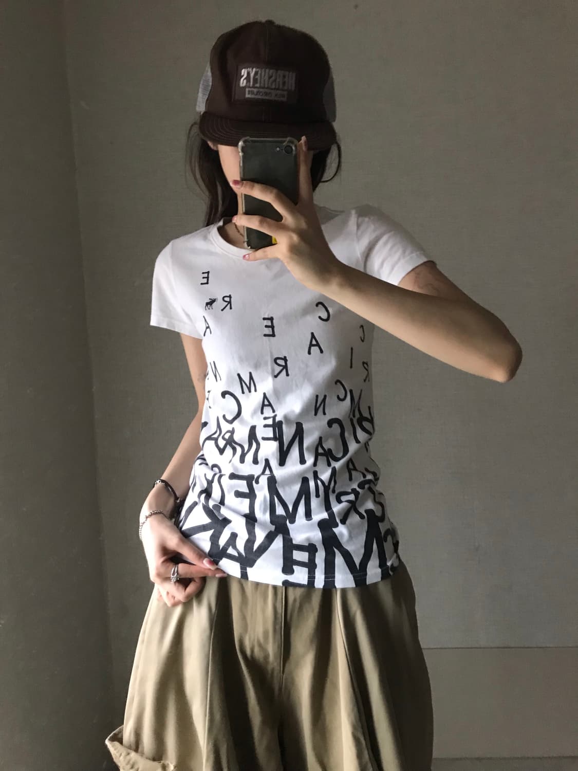 아베크롬비 y2k 레터링 반팔티셔츠 상품이미지1