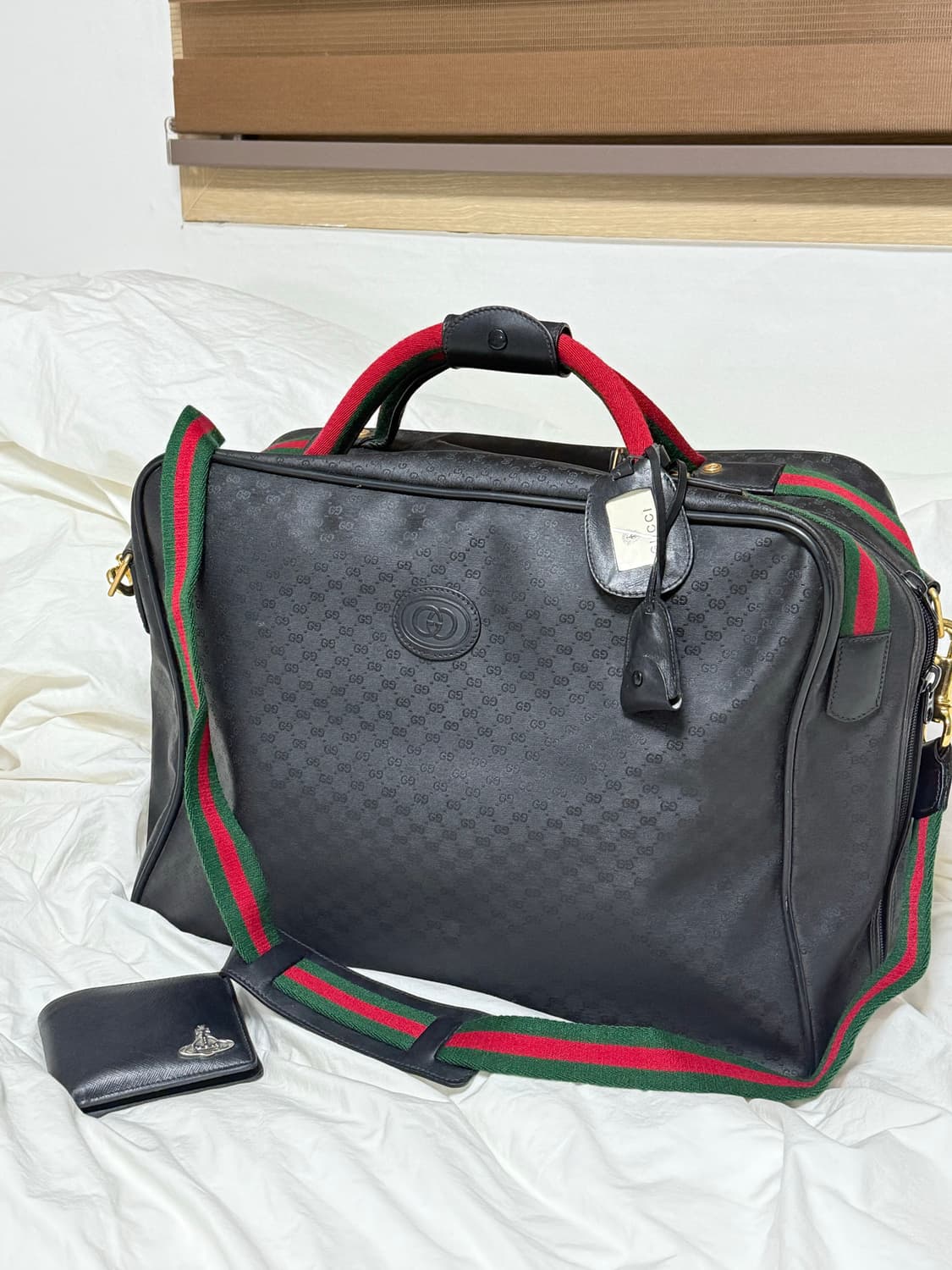 구찌 가죽 여행용 초대형 보스턴백 블랙 상품이미지1