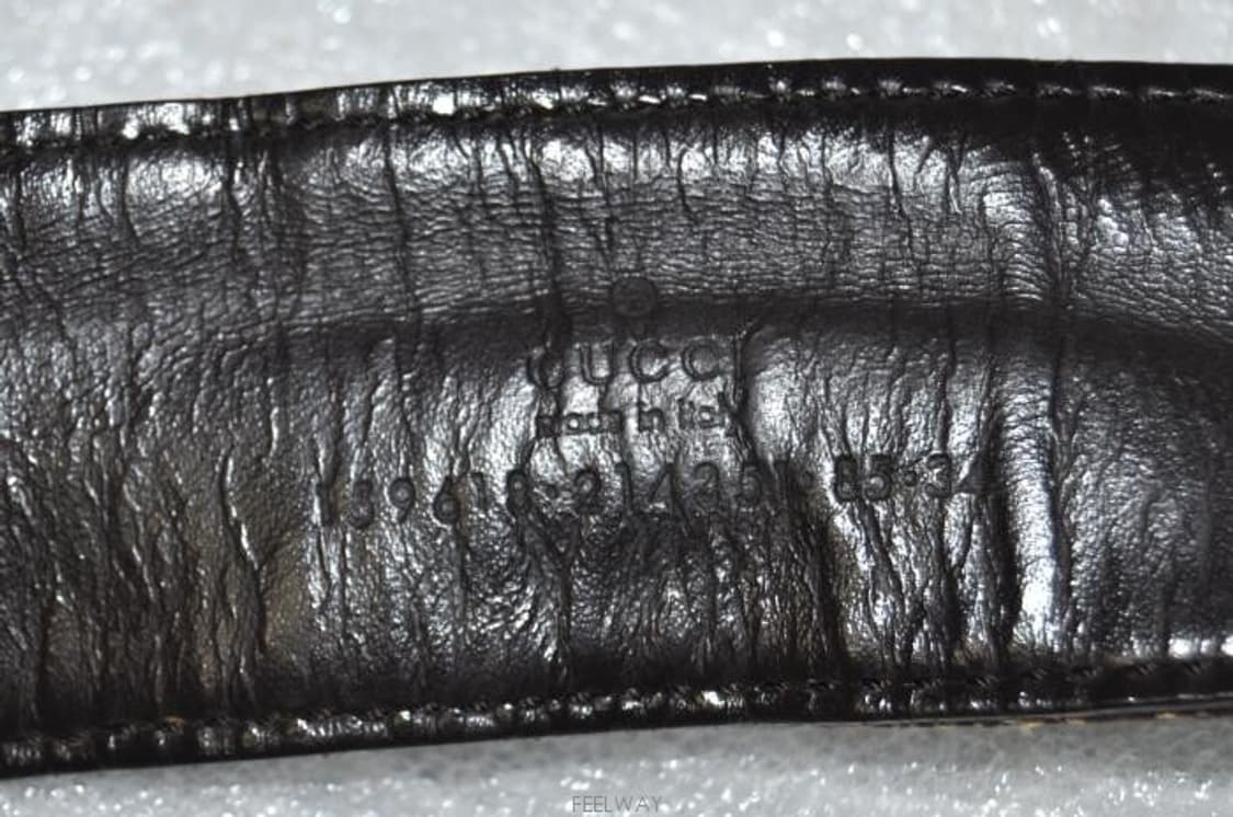 구찌/남성자갸드레더트리밍금장버클벨트(허리28~30)정품 상품이미지10