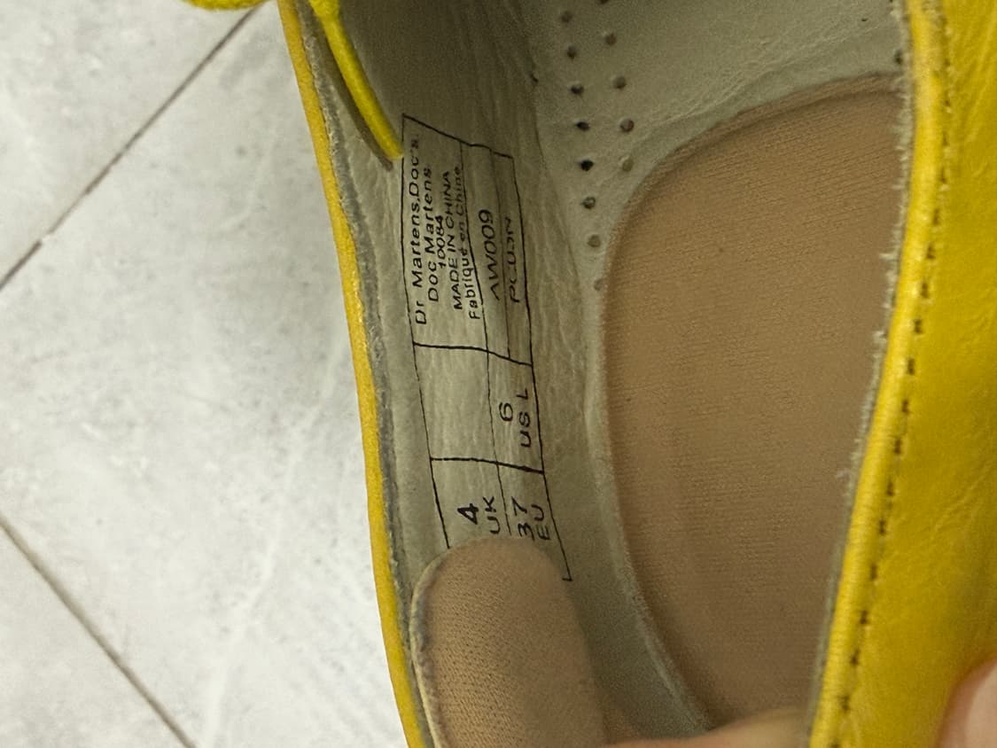 닥터마틴 1461 옐로우 노랑 240 uk4 eu37 상품이미지4