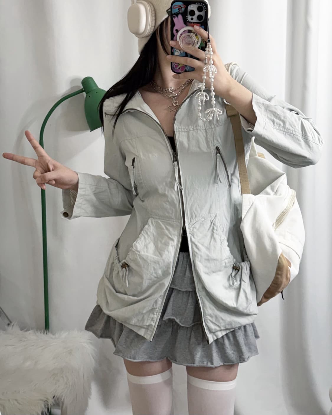 아이스 블루 투웨이 집업 자켓 상품이미지3