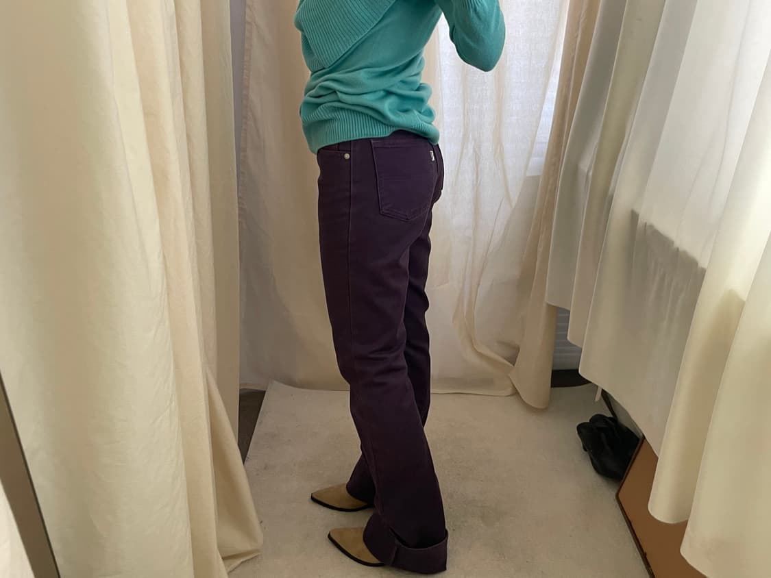 vintage semi boots cut cotton pants 상품이미지9