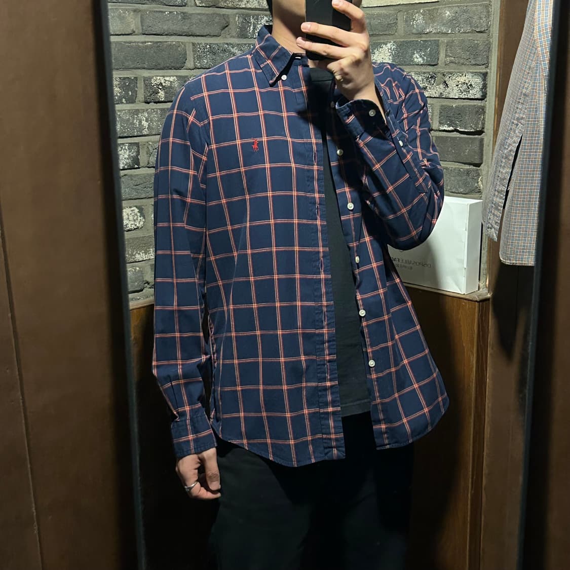 M) 폴로 랄프로렌 클래식핏 옥스포드 체크 셔츠 큐알탭 신형 상품이미지10