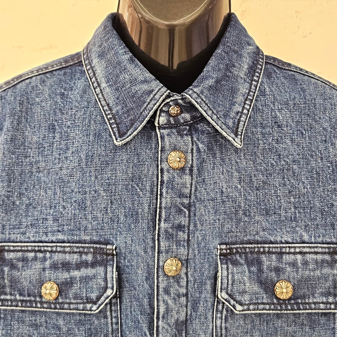 [S] 미사용 크롬하츠 워크독 내피 자켓 데님 B1213C155 상품이미지6