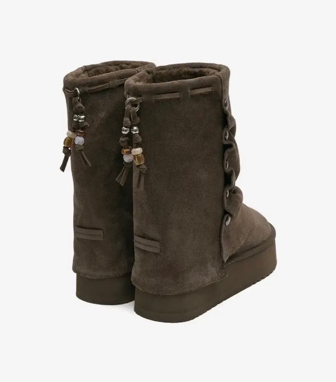 락피쉬웨더웨어 스터드 맥시 폴디드 미들 스웨이드 부츠 코코아 240 상품이미지2