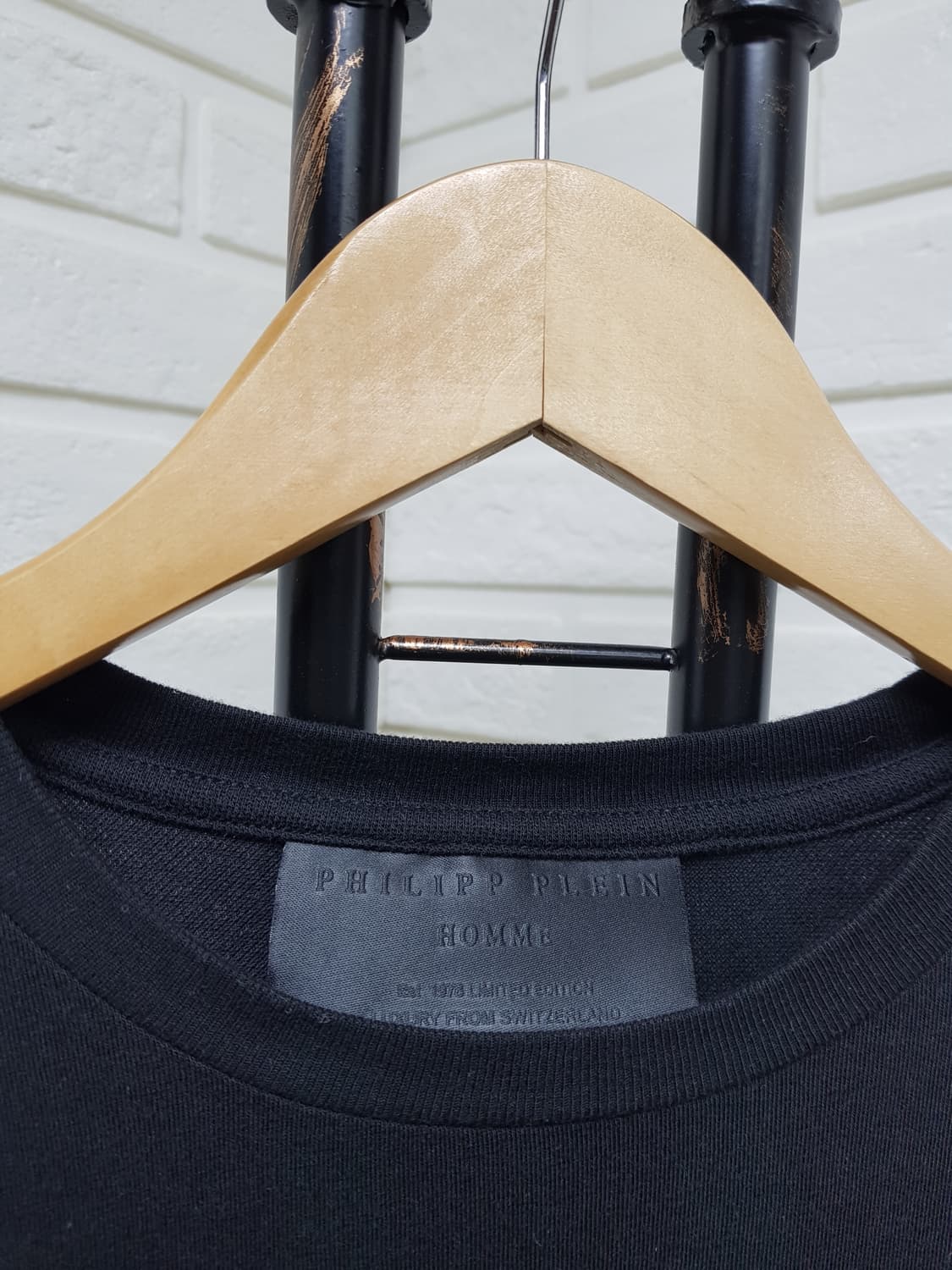 [m/95/정품] 필립플레인 블랙 반팔 티셔츠 상품이미지5