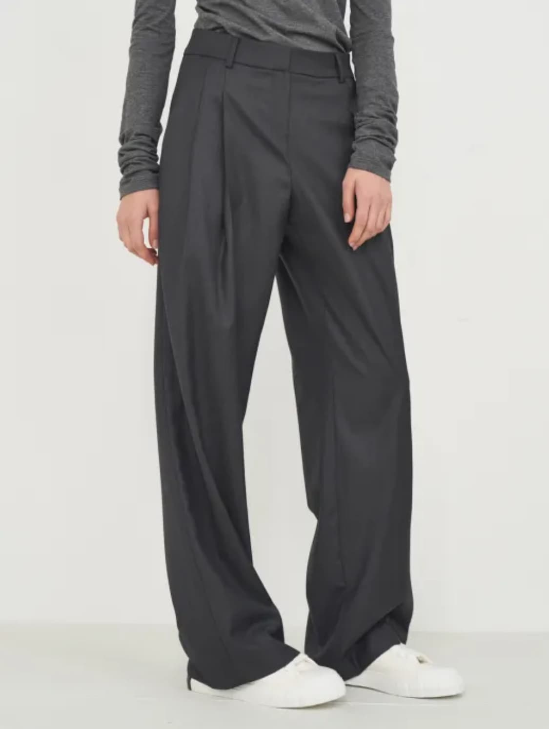 리디피 올시즌 LONG WIDE SLACKS GREY(정가14만) 상품이미지1