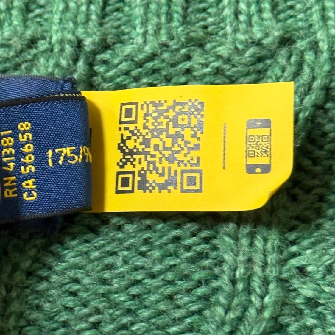 [정품 QR] 폴로 랄프로렌 꽈배기 니트 남성용 M 상품이미지7