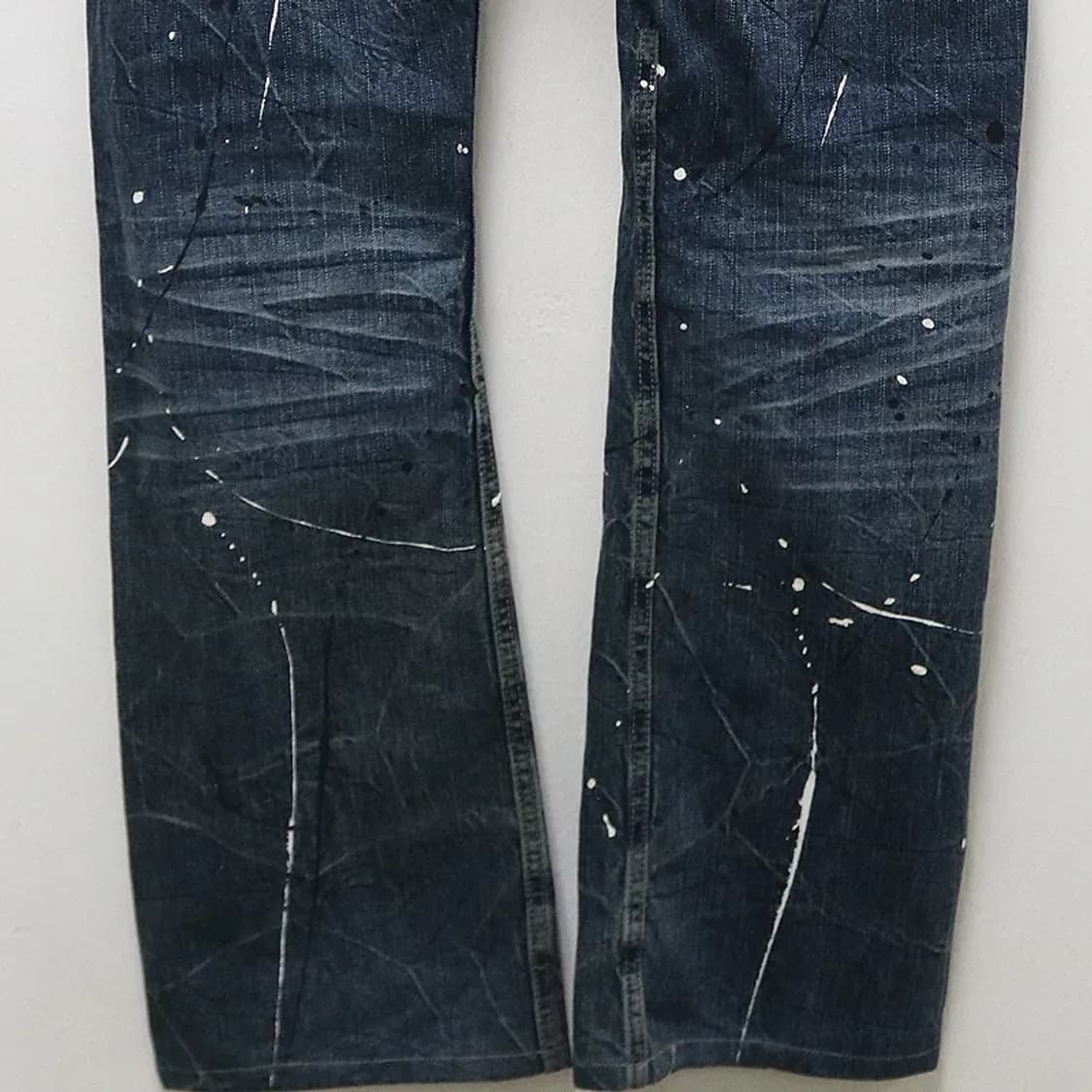 Y2K 페인팅 디테일 데님팬츠 61140 상품이미지8