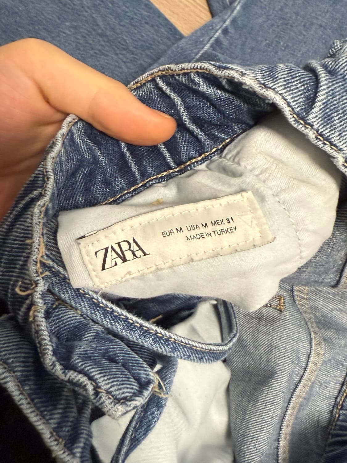 자라 중청 원턱 데님 팬츠 (baggy fit) 상품이미지5