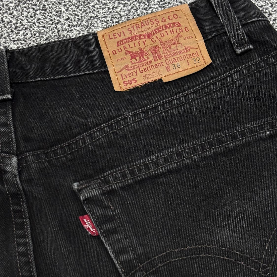 90s 빈티지 리바이스 505 블랙 허리47.5cm 상품이미지5