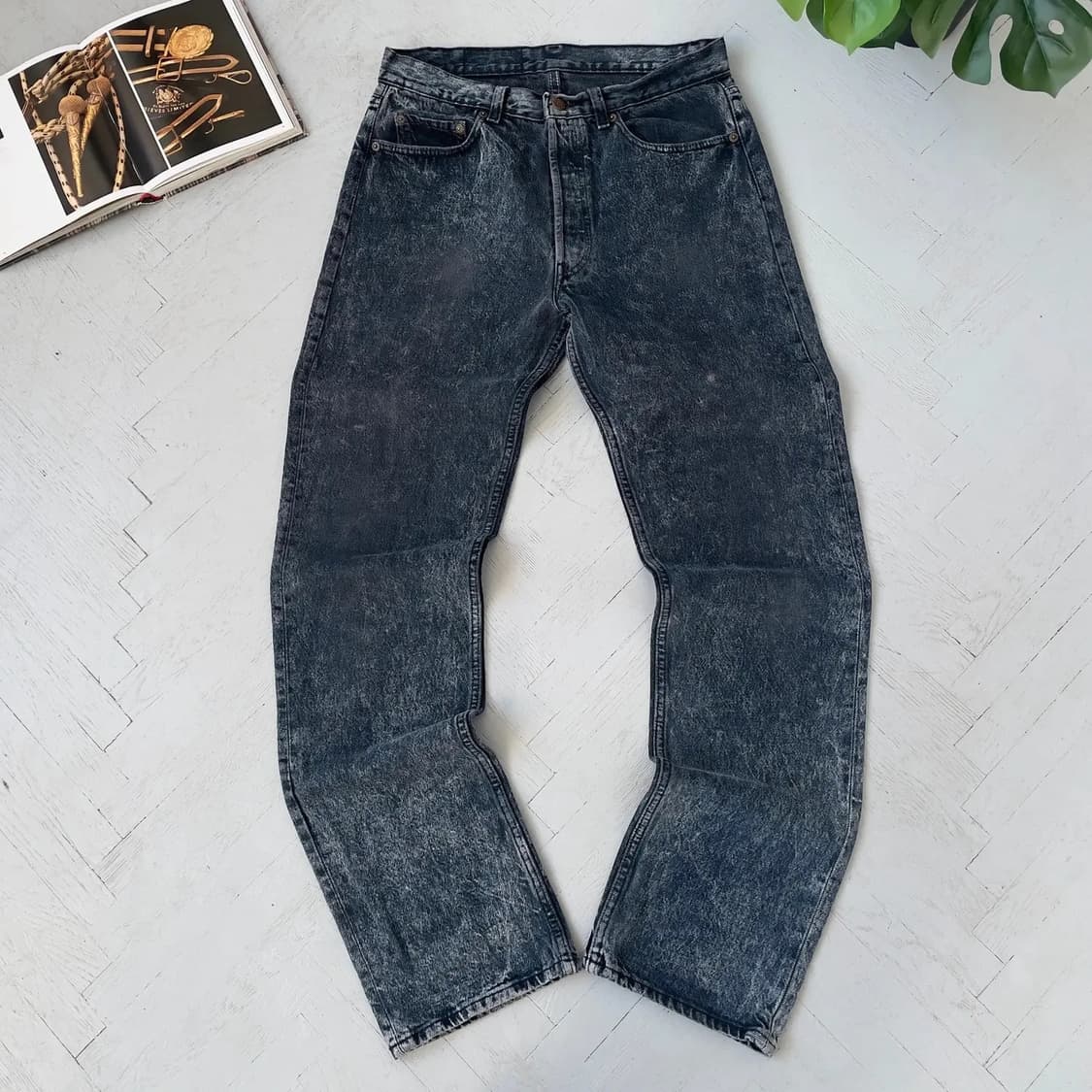 🇺🇸 90‘s 빈티지 리바이스 501 워시드 스트레이트핏 상품이미지3