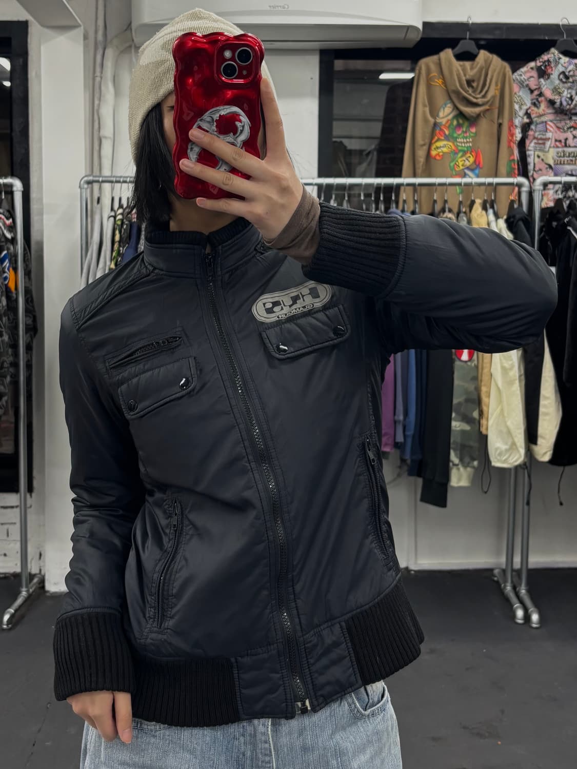 히스테릭 글래머 Rock 네이비 자켓 상품이미지1