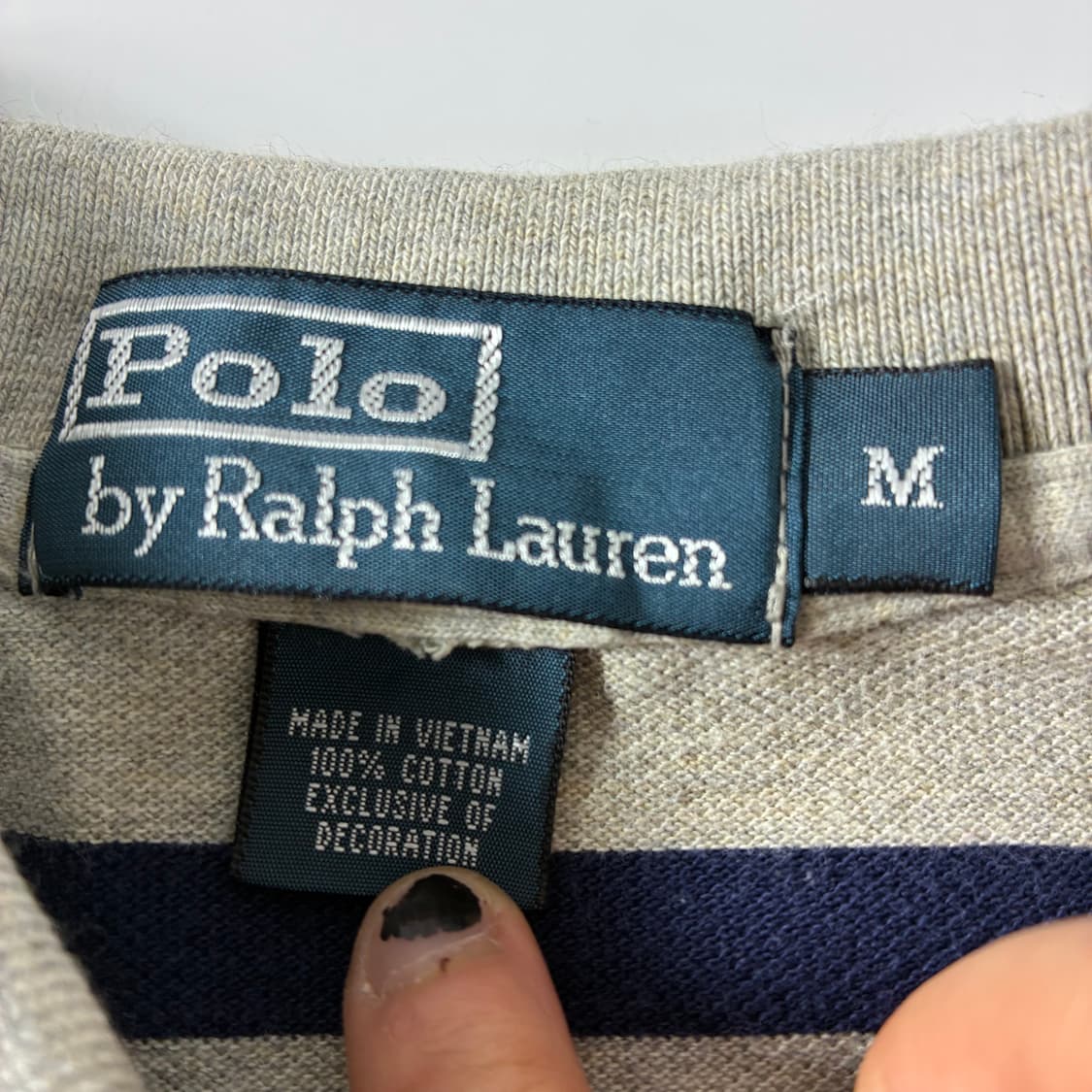 Polo  폴로 랄프로렌 자수 스트라이프 반팔 카라 티셔츠  상품이미지3
