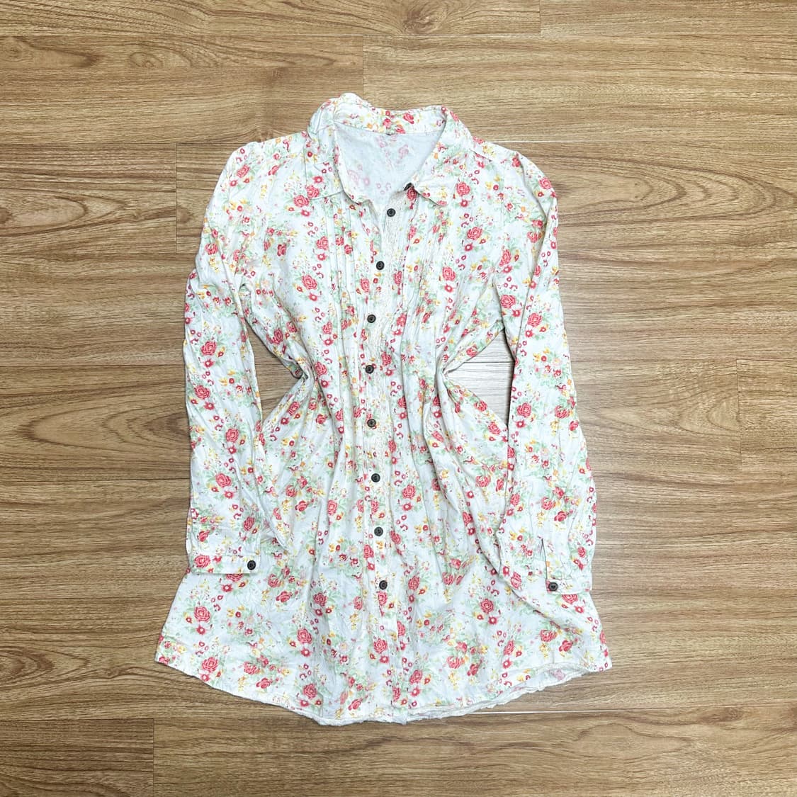 빈티지 플라워 레이스 블라우스 원피스 모리걸 히메갸루 아오이유우 하구미깔 상품이미지1