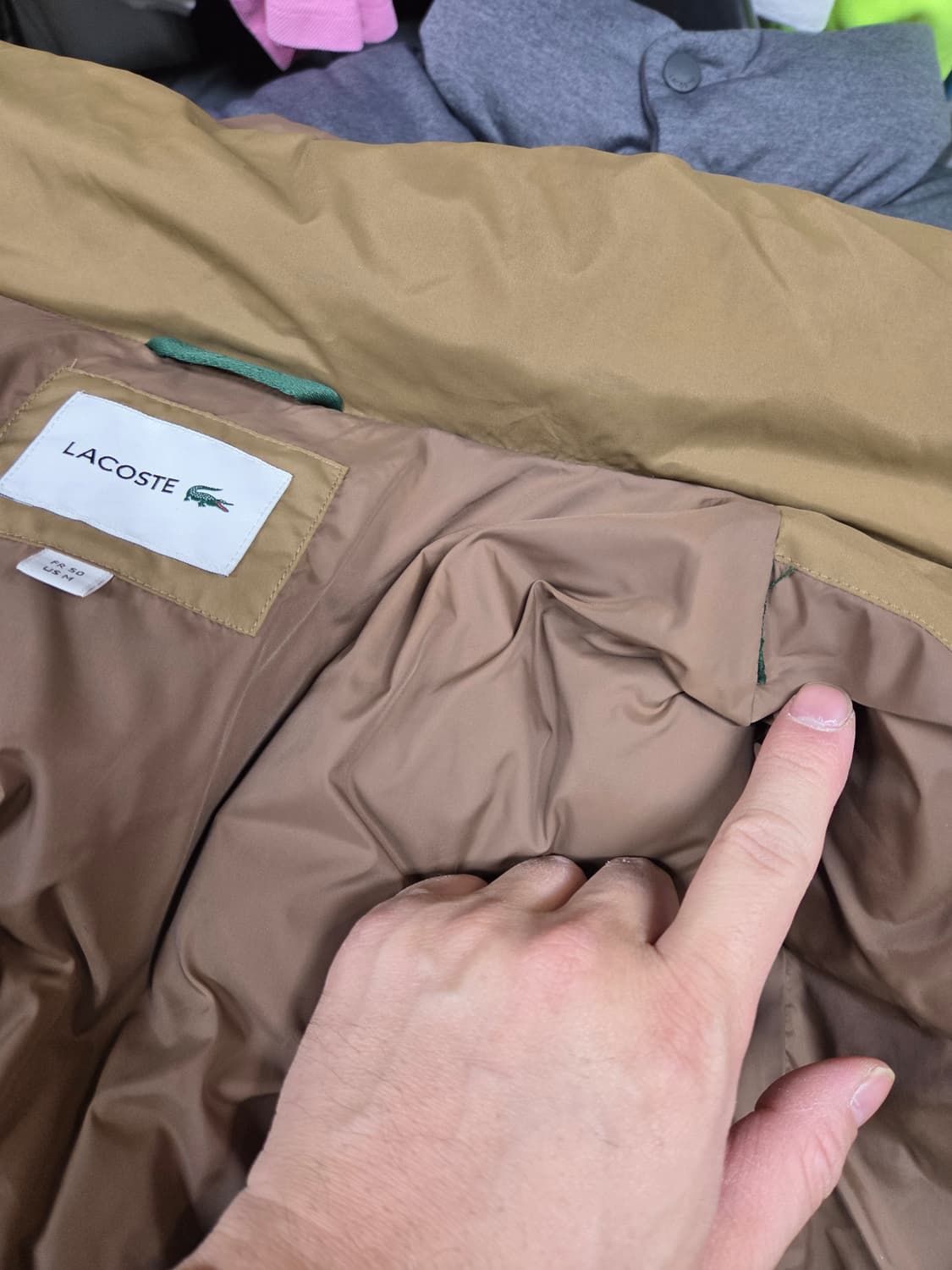 라코스테 미들 다운파카 패딩 한국사이즈 L 상품이미지9