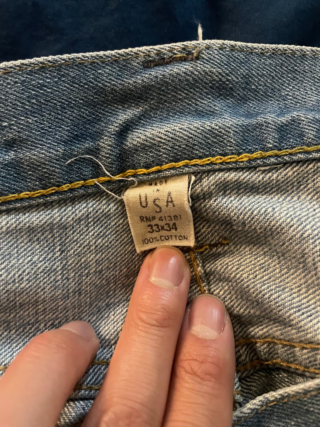 RRL 더블알엘 셀비지 워싱 데님 스트레이트 핏 [33X34] 상품이미지9