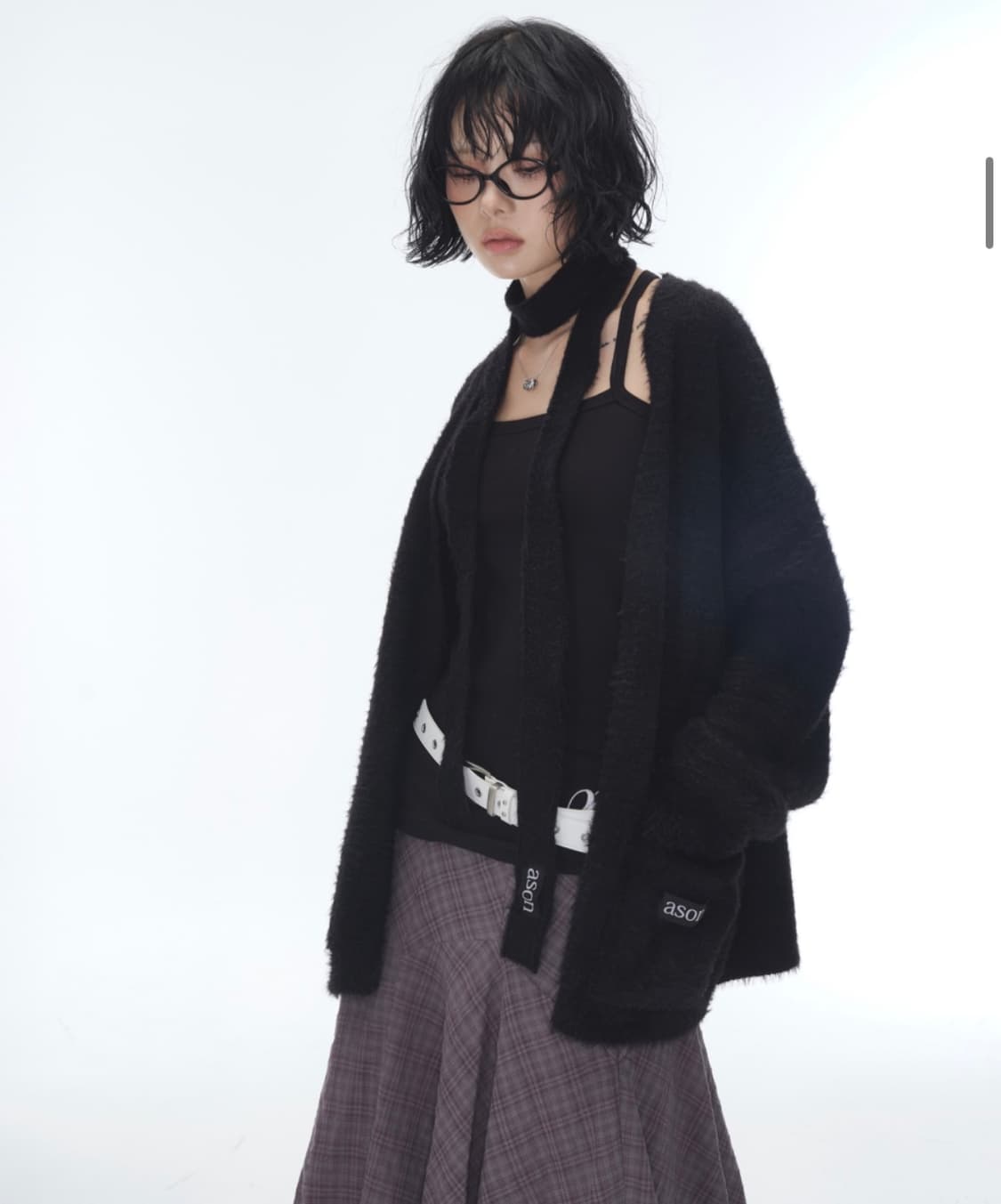 LUCA TIE CARDIGAN / BLACK 상품이미지2
