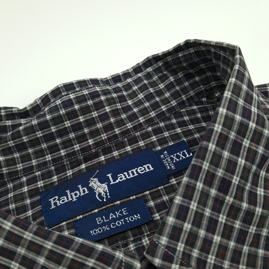 CN712 2XL 폴로 랄프로렌 마이크로 블랙워치 긴팔 셔츠 남방 상품이미지4