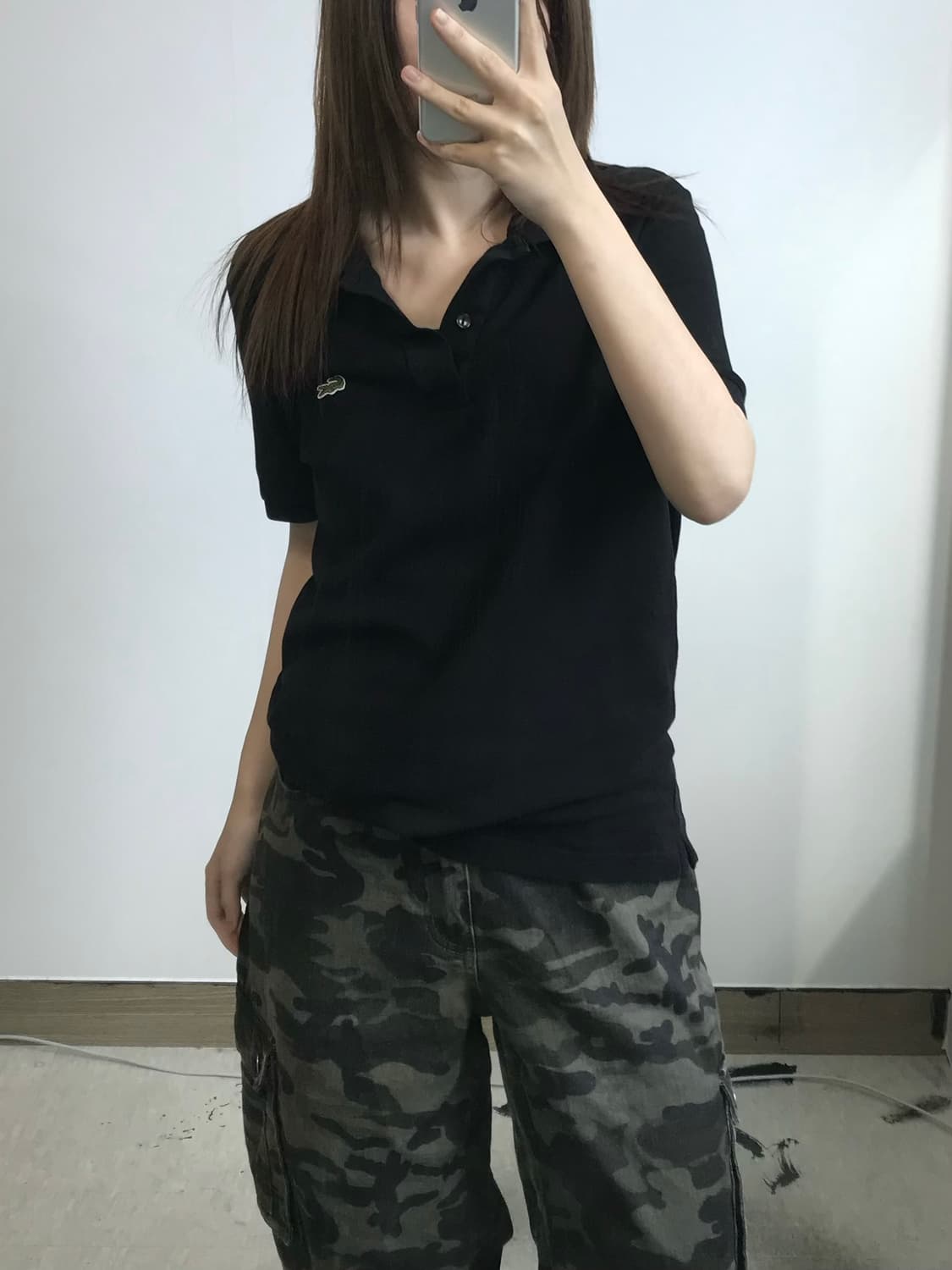라코스테 블랙 PK 반팔 카라 티셔츠 상품이미지1