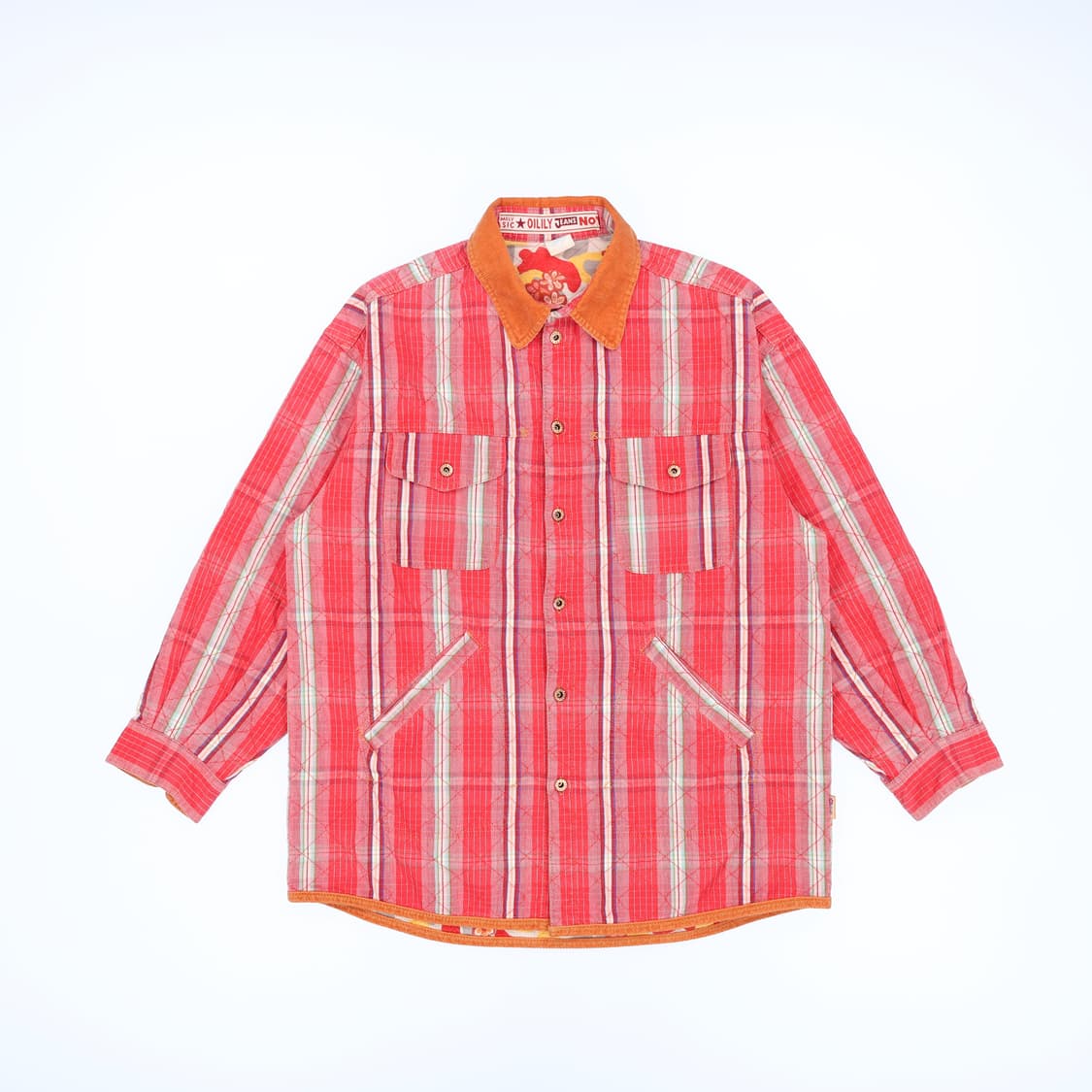 [S] 오일릴리 코듀로이 플로럴 디테일 초어 퀄팅 자켓 N7086 상품이미지1